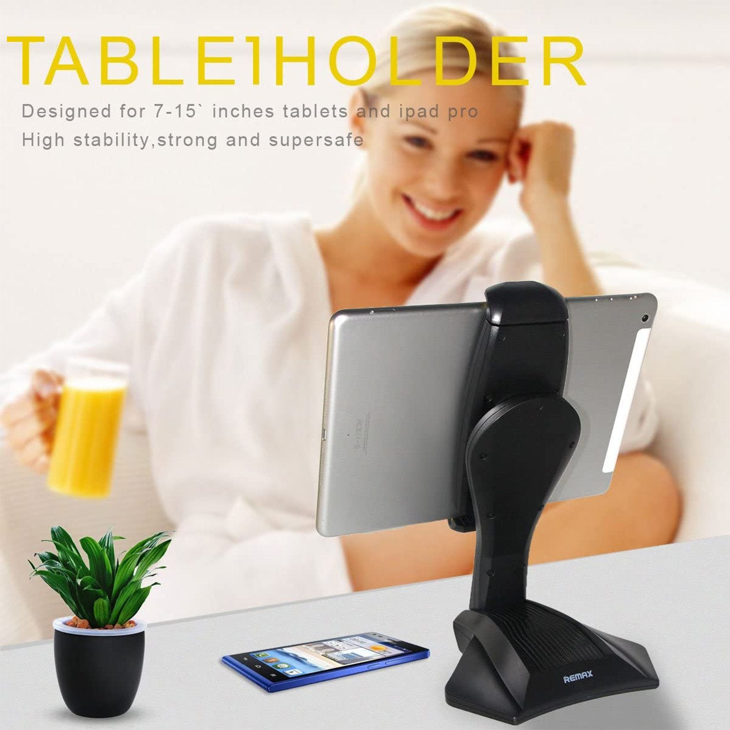 All Universal Tablet & Mobile Holder with Anti-Slip & Anti-Scratch Design