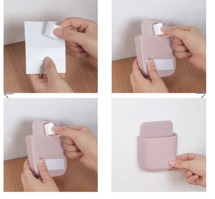 Wall Mounted Storage Case with Mobile Phone Charging Port Plug Holder - Pack of 4 Pcs - Image 2