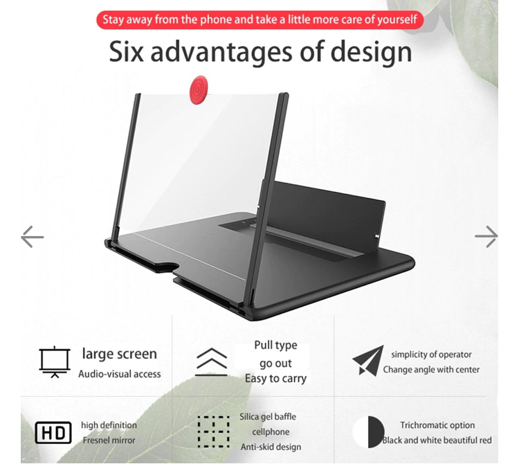 Mobile Phone Video Screen Magnifier Amplifier for Eyes Protection