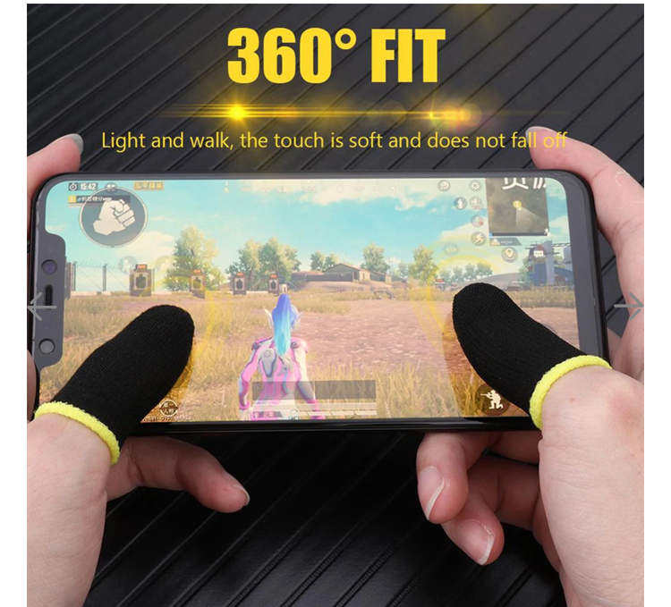 Thumb & Finger Sleeve for Mobile Game, Pubg,Cod,Freefire (1Pair only)